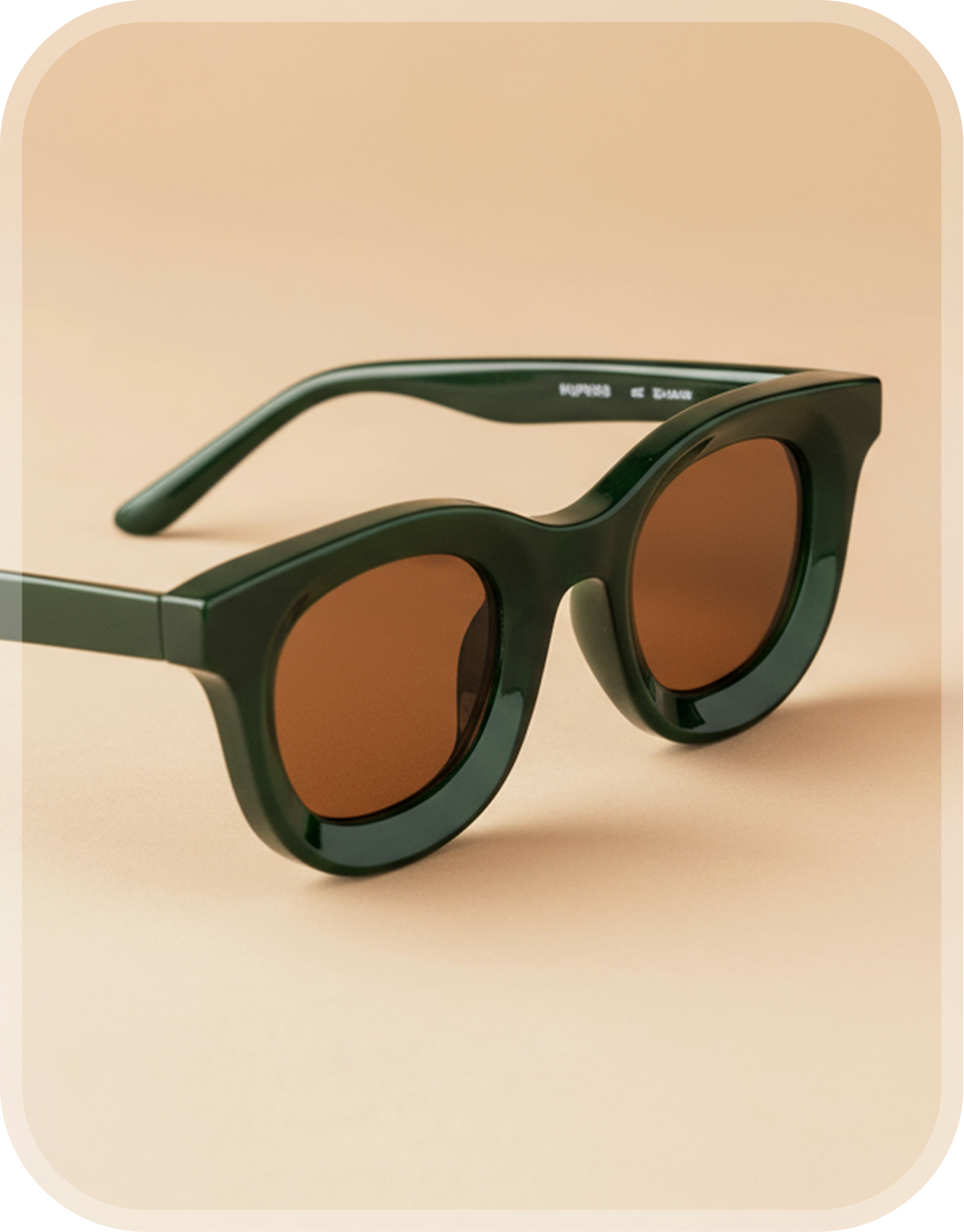 Angular glasses frame
