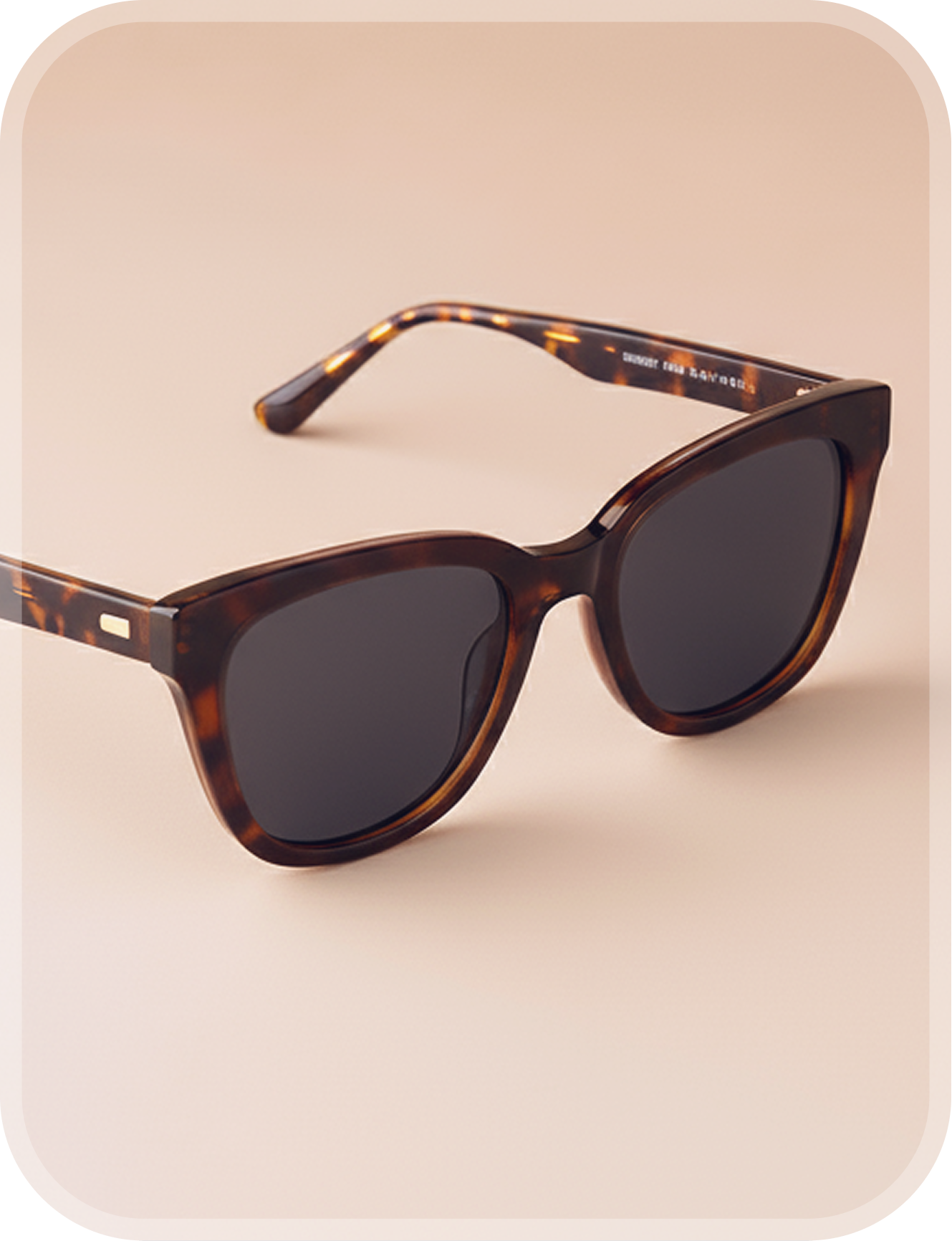 Angular glasses frame